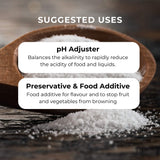 1Kg Food Grade Sodium Citrate Powder - Versatile Emulsifier & Preservative - Rear View