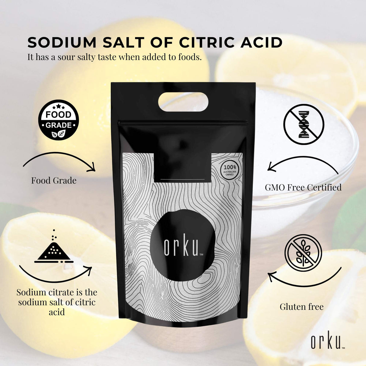 5Kg Food Grade Sodium Citrate Powder - Trisodium Salt for Preserving and Emulsifying