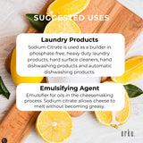 5Kg Food Grade Sodium Citrate Powder - Trisodium Salt for Preserving and Emulsifying - Close-Up Angle