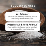 10Kg Food Grade Sodium Citrate Powder - Versatile Acid Regulator & Preservative - Rear View