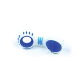 Teething-Friendly Blue Puppy Dental Rattle - Chewing and Oral Care Toy - Side View