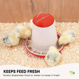 3Kg Automatic Chicken Feeder - Plastic Poultry Chook Hen Feeding Seed Bucket