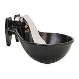 25cm Cattle Drinking Bowl - Iron Cast Mounted Automatic Water Cow Horse Trough - Side View