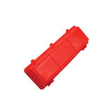 30cm Long Poultry Feeder Feeding Trough Chicken Chick Red Plastic Flip Top Container - Side View