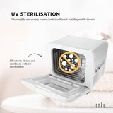 8L White Electric Towel Warmer UV Steriliser Cabinet Small Hot Heater Sanitiser - Rear View