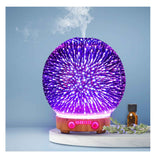 3D Fireworks LED Essential Oil Diffuser - 100ml Color Changing Humidifier - Front View