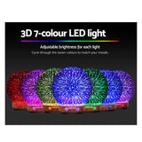 3D Fireworks LED Essential Oil Diffuser - 100ml Color Changing Humidifier - Top-Down View