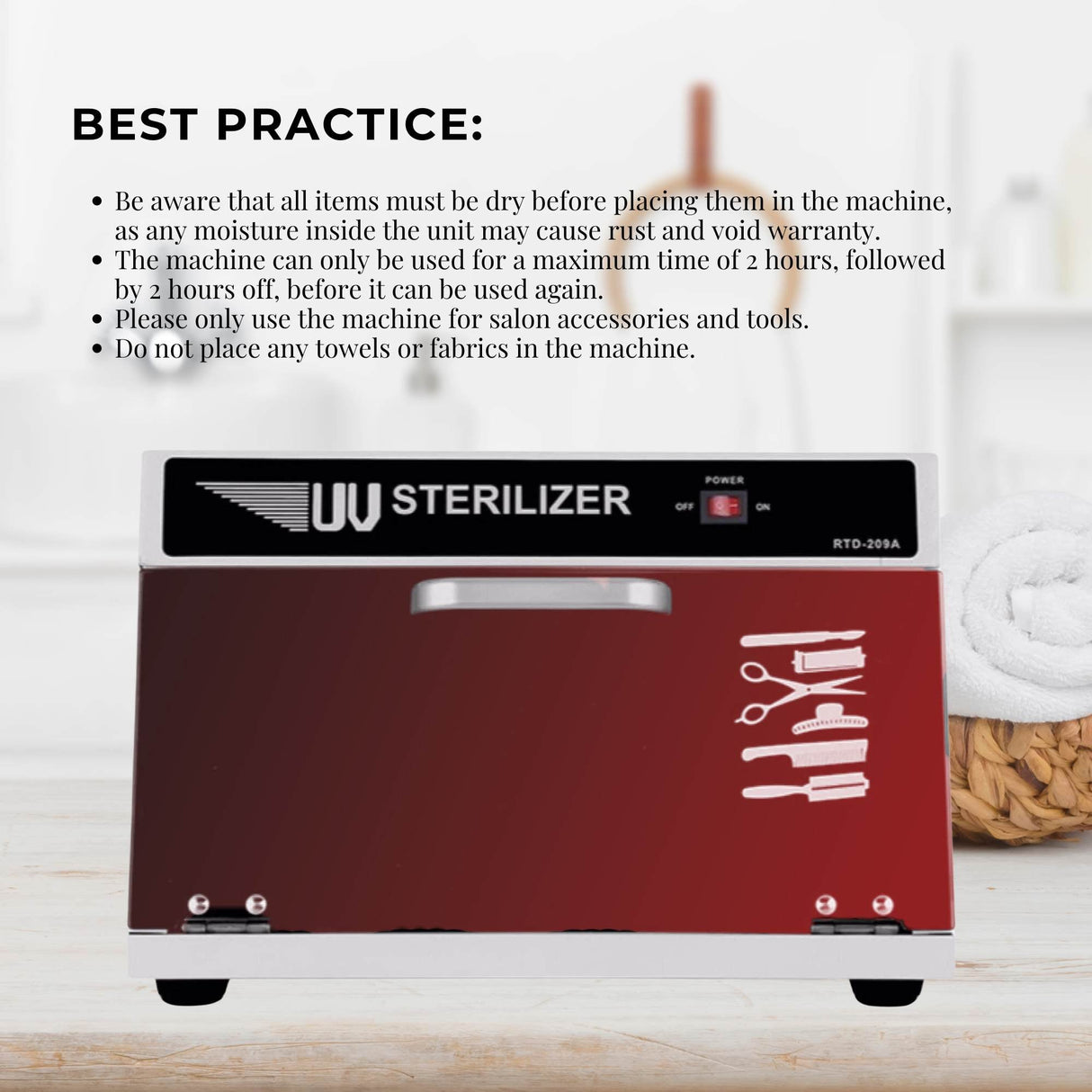 8L Professional UV Sterilizer Box for Salon and Nail Tools - Rapid Sanitization System