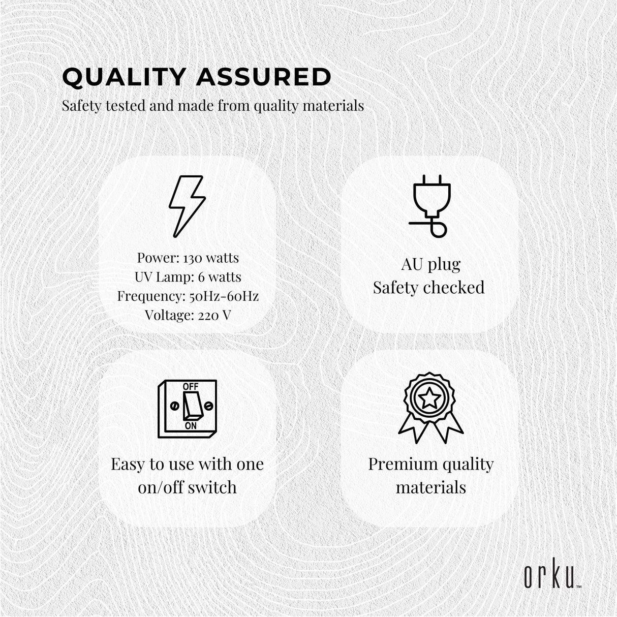 Orku 8L UV Steriliser Box Beauty Equipment Sanitising Salon Nail Tool Sterilizer