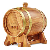Wooden Barrel Ultrasonic Aroma Diffuser - 350ml Essential Oil Humidifier with LED Lights