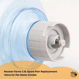 Rooster Farms Replacement Valve Spare Part for 3.8L Pet Water Drinker Dispenser - Front View