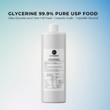 Orku 1L Glycerine 99.9% Pure USP Food + Cosmetic Grade – Vegetable Glycerol - Front View