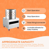 Free Shipping 50cm Chicken Feather Plucker Machine Electric Automatic Poultry - Side View