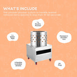 Free Shipping 50cm Chicken Feather Plucker Machine Electric Automatic Poultry - Low Angle