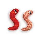 4x Pack Surf Snakes 9cm Catnip Cat Crinkle Toy Chase Kitten Teaser - Low Angle