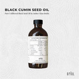 100ml Pure Black Seed Oil - 100% Ethiopian Nigella Sativa Cumin Cold Pressed - Side View