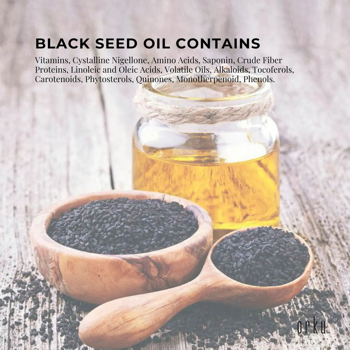Orku 25ml Pure Black Seed Oil Cold Pressed 100% Ethiopian Nigella Sativa Cumin