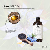 1L Pure Black Seed Oil - 100% Ethiopian Nigella Sativa Cumin Cold Pressed - Top-Down View