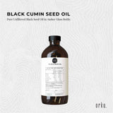 Orku 1L Pure Black Seed Oil Cold Pressed 100% Ethiopian Nigella Sativa Cumin - Side View