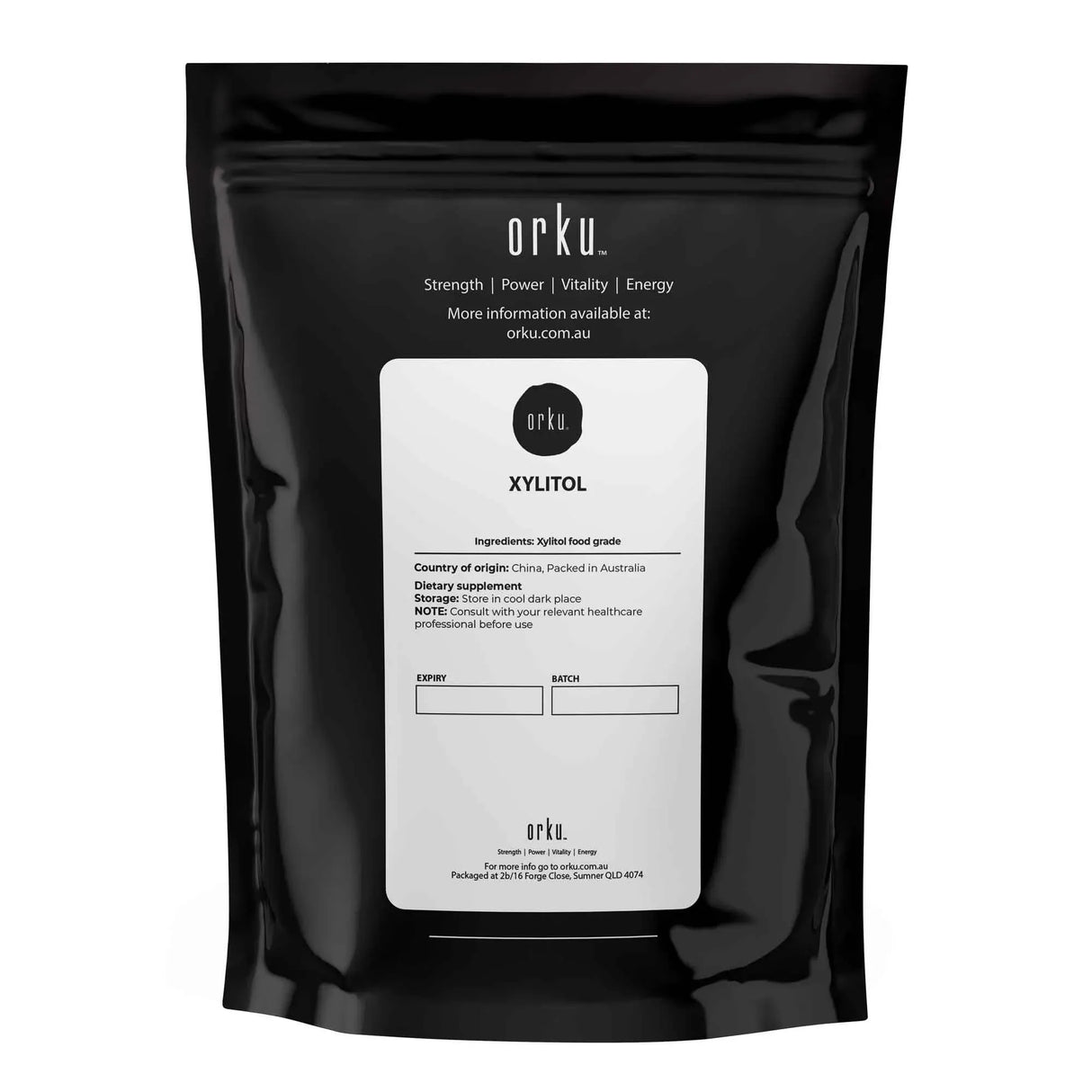 Orku 100g Xylitol Crystal Powder - USP FCC Natural Sweetener Sugar Substitute