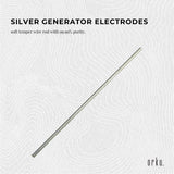 1x 7 Silver Rod 18 Gauge 99.99% High Purity Fine Soft Wire Colloidal Electrode - Side View