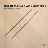 1x 8 Silver Rods 12 Gauge 99.99% High Purity Fine Soft Wire Colloidal Electrode - Front View