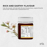 Orku 250g MGO 100+ Australian Manuka Honey - 100% Raw Natural Pure Jelly Bush - Top-Down View