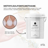 800g Pure MSM Crystals or Powder - High-Quality Methylsulfonylmethane Supplement - Top-Down View