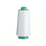 2000m White Polyester Overlocking Thread Cone for Birch Overlocker Sewing