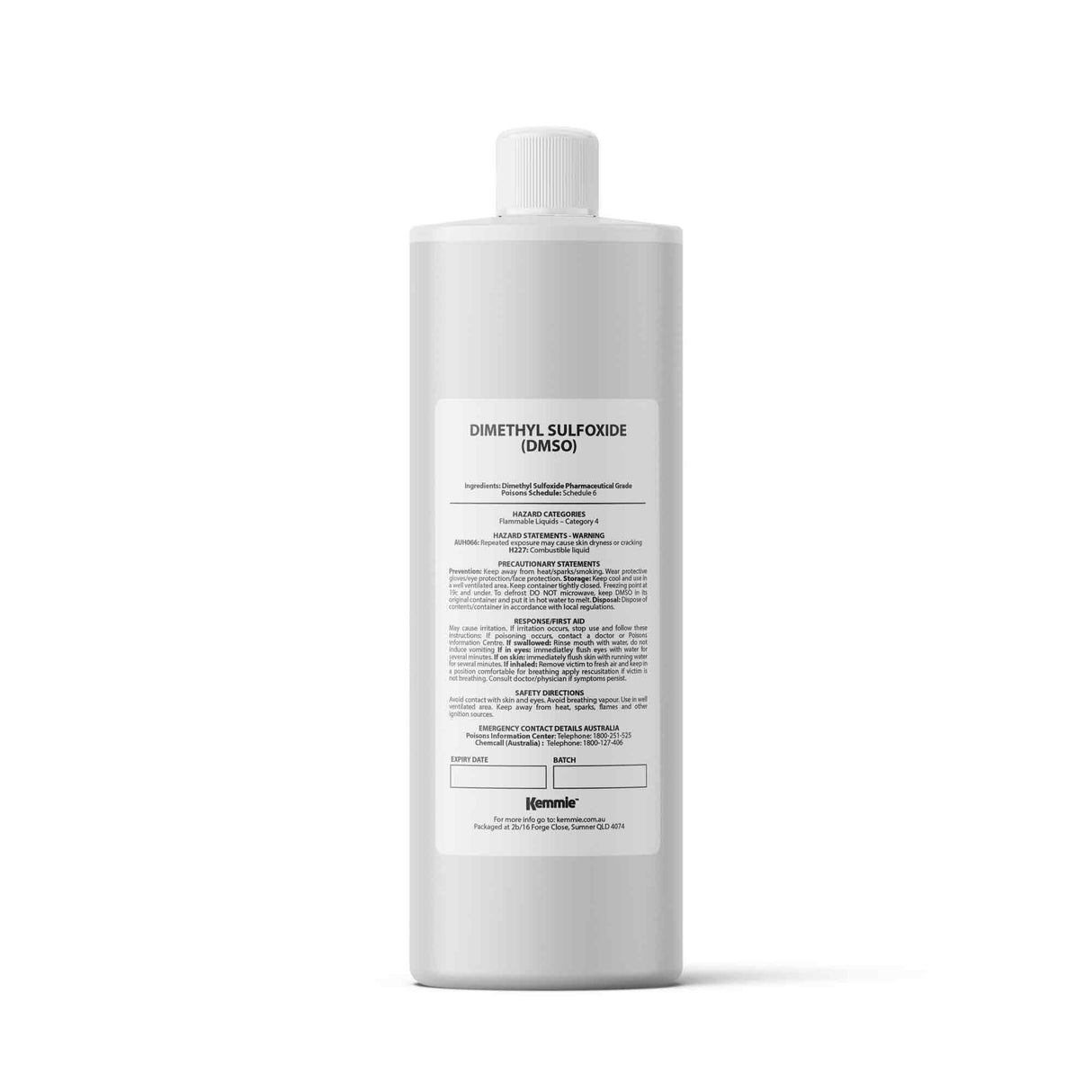 1L Pharmaceutical Grade Dimethyl Sulfoxide (DMSO) 99.9% Pure Liquid Solvent
