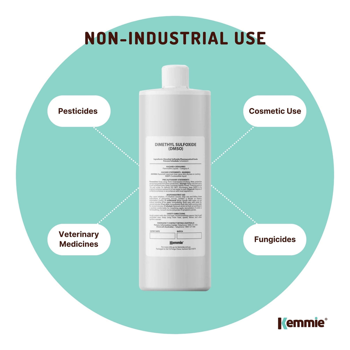 1L Pharmaceutical Grade Dimethyl Sulfoxide (DMSO) 99.9% Pure Liquid Solvent