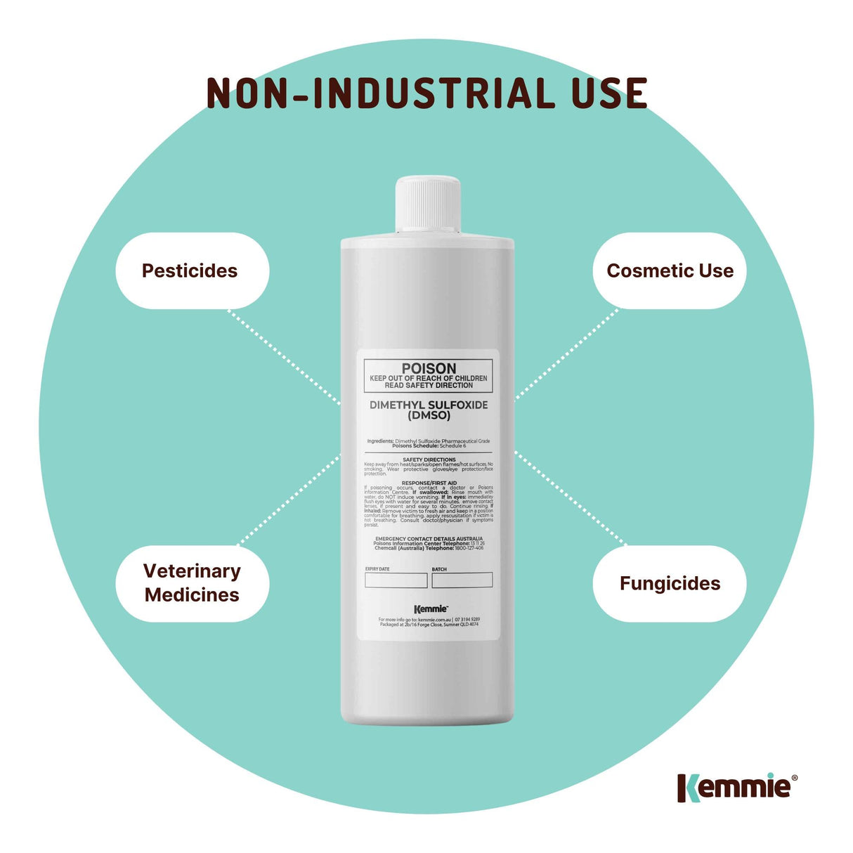 1L Pharmaceutical Grade Dimethyl Sulfoxide (DMSO) 99.9% Pure Liquid Solvent