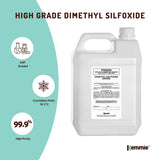Kemmie 5L DMSO Liquid 99.9% Pure -  USP Grade Dimethyl Sulfoxide Solvent Bulk - Side View