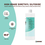 Kemmie 500ml DMSO Liquid 99.9% Pure -  USP Grade Dimethyl Sulfoxide Solvent - Side View