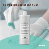 Kemmie 250ml DMSO Liquid 99.9% Pure - USP Grade Dimethyl Sulfoxide Solvent - Front View