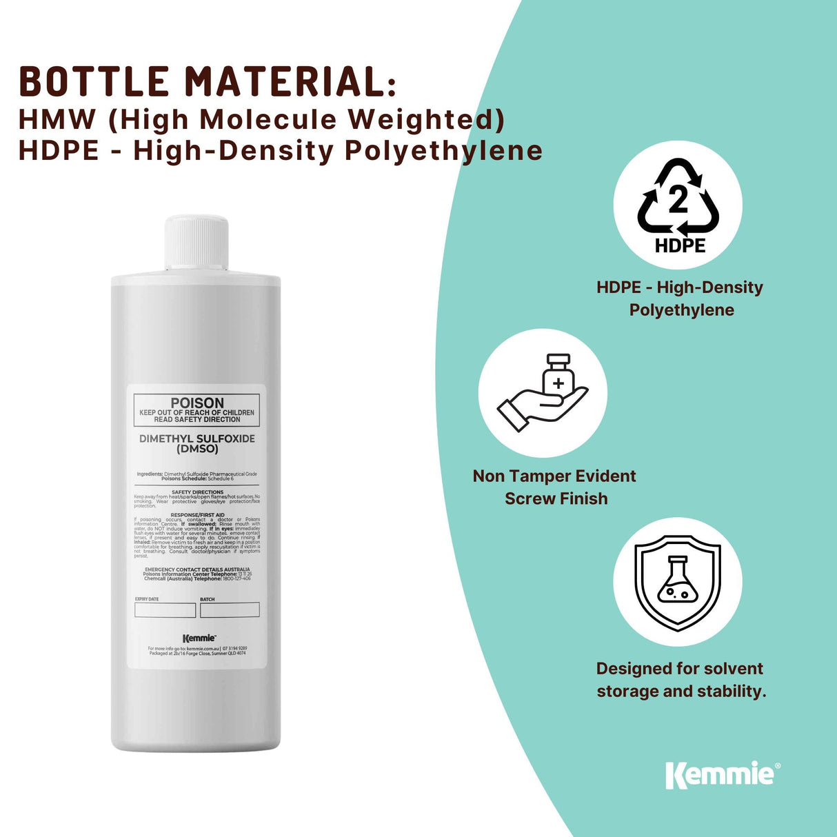 99.9% Pure Dimethyl Sulfoxide DMSO Liquid - Pharmaceutical Grade 250ml Solvent