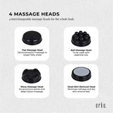 Orku Full Body Vibration Handheld Massager - 4 Heads Neck Shoulders Back Legs - 45-Degree Angle