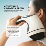 Orku Full Body Vibration Handheld Massager - 4 Heads Neck Shoulders Back Legs - Rear View