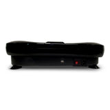 Black Mini Vibration Plate + Remote + Bands - Exercise Platform Plate - Side View