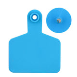 100x Cattle Ear Tags 6x7.5cm Set - Medium Blue Blank Cow Sheep Livestock Label - Front View