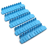100x Cattle Ear Tags 5x4cm Set Cow Sheep Goat Blue Small Blank Livestock Label - Front View