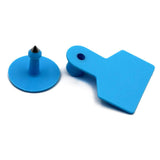 100x Cattle Ear Tags 5x4cm Set Cow Sheep Goat Blue Small Blank Livestock Label - Side View