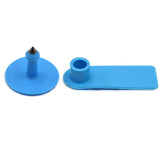 100x Cattle Ear Tags 5x2cm Set - Small Blue Cow Sheep Pig Blank Livestock Labels - Front View