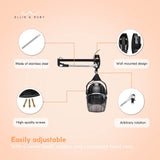 Ellie & Ruby Hanging Hooded Hair Dryer Wall Mounted Bonnet Hood Salon Hairdryer - 45-Degree Angle