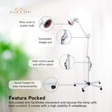 Infrared Heat Floor Lamp 275W Mobile Dimmable Salon Home Thermotherapy Treatment - Top-Down View