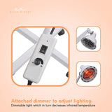 Ellie & Ruby Infrared Heat Floor Lamp 275W Mobile Dimmable Home Salon Treatment - 45-Degree Angle