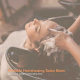 Large Portable Hairdressing Salon Basin Deep Hair Washing Sink Shampoo Wash Bowl - Front View