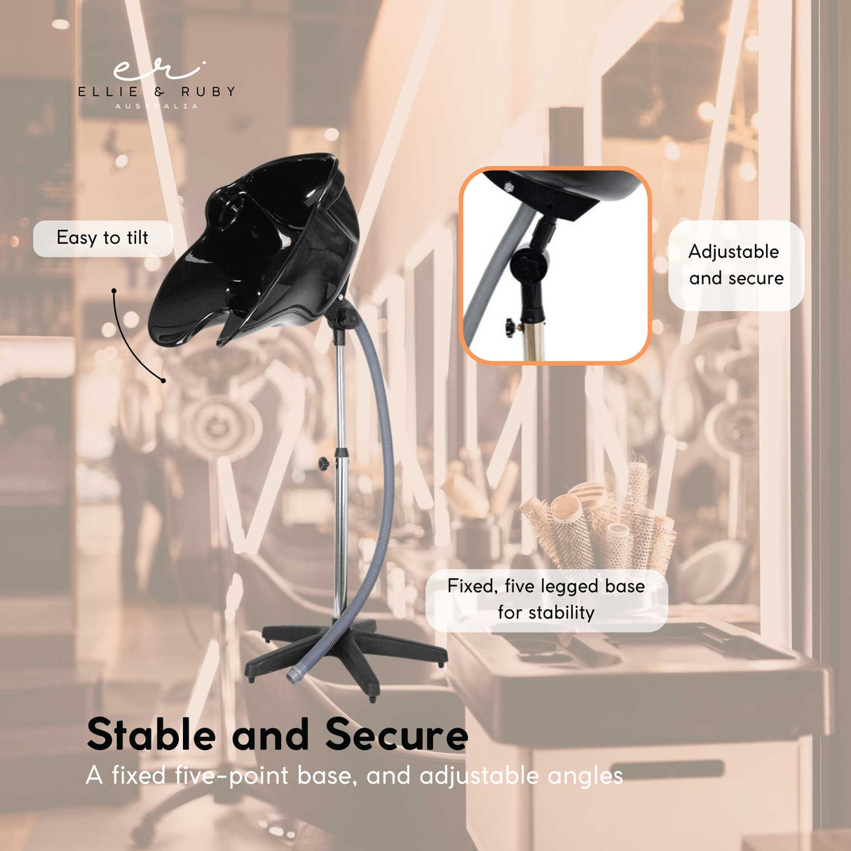 Ellie & Ruby Large Portable Hairdressing Salon Basin Hair Washing Deep Sink Bowl