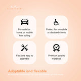 Ellie & Ruby Large Portable Hairdressing Salon Basin Hair Washing Deep Sink Bowl - Close-Up Angle