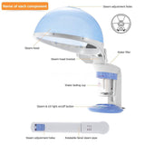 Portable 2-in-1 Hair and Facial Steamer with Ozone Function for Home Use - Side View